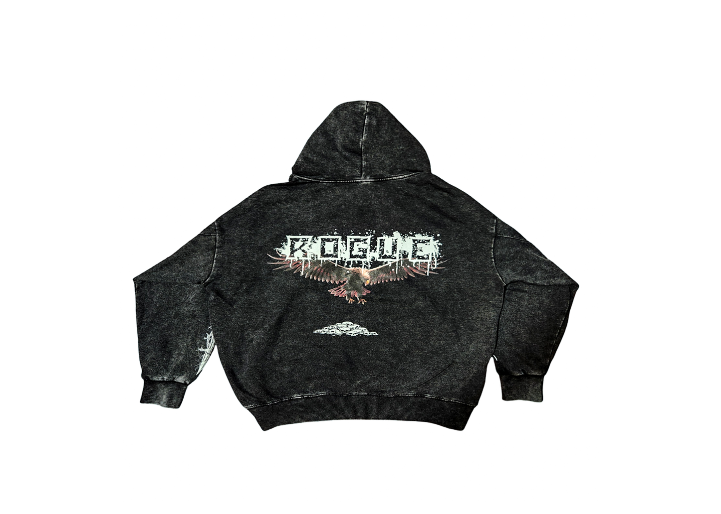 Rogue Oversized Acid-Wash Hoodie - EGO WOLF