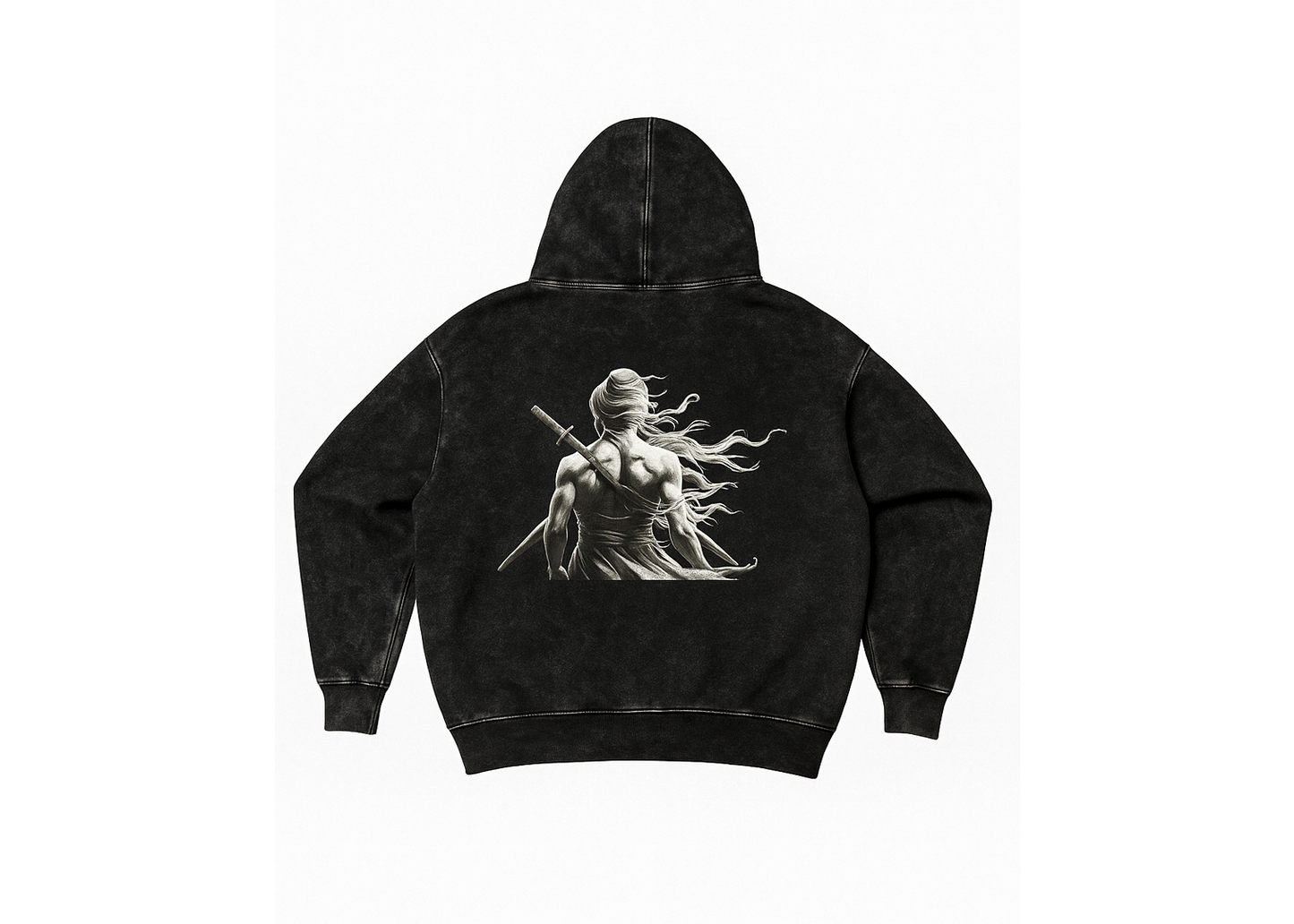 Solo Oversized Acid-Wash Hoodie - EGO WOLF