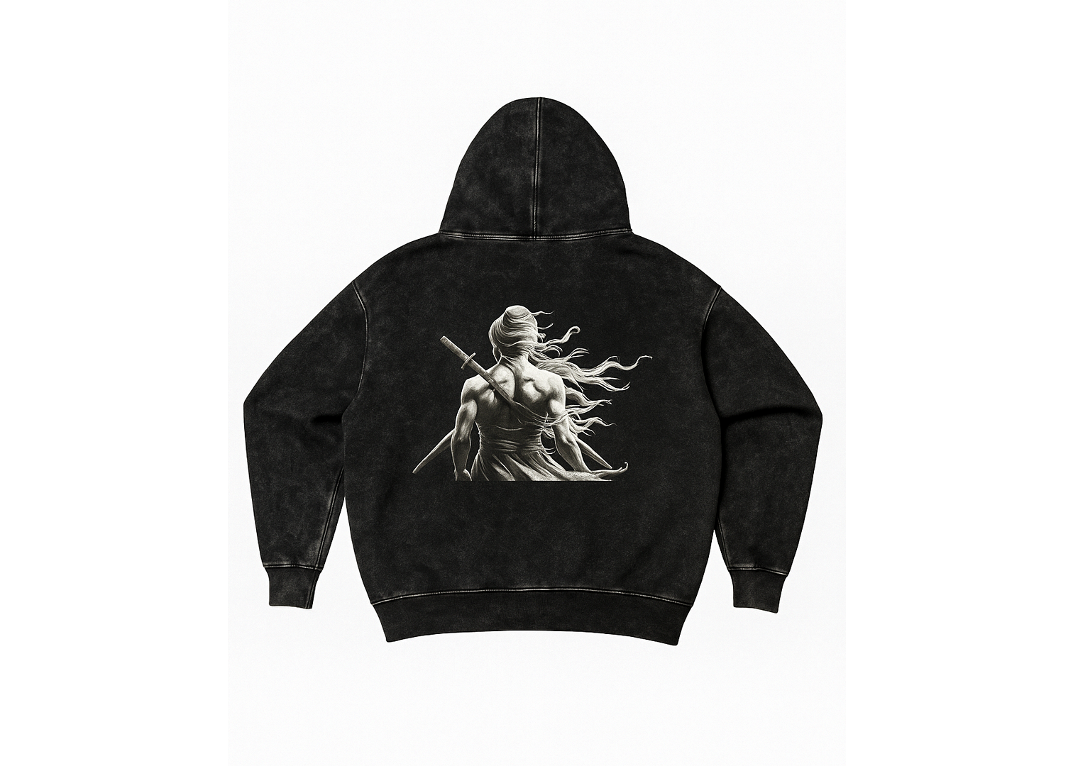 Solo Oversized Acid-Wash Hoodie - EGO WOLF