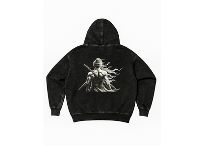 Solo Oversized Acid-Wash Hoodie - EGO WOLF