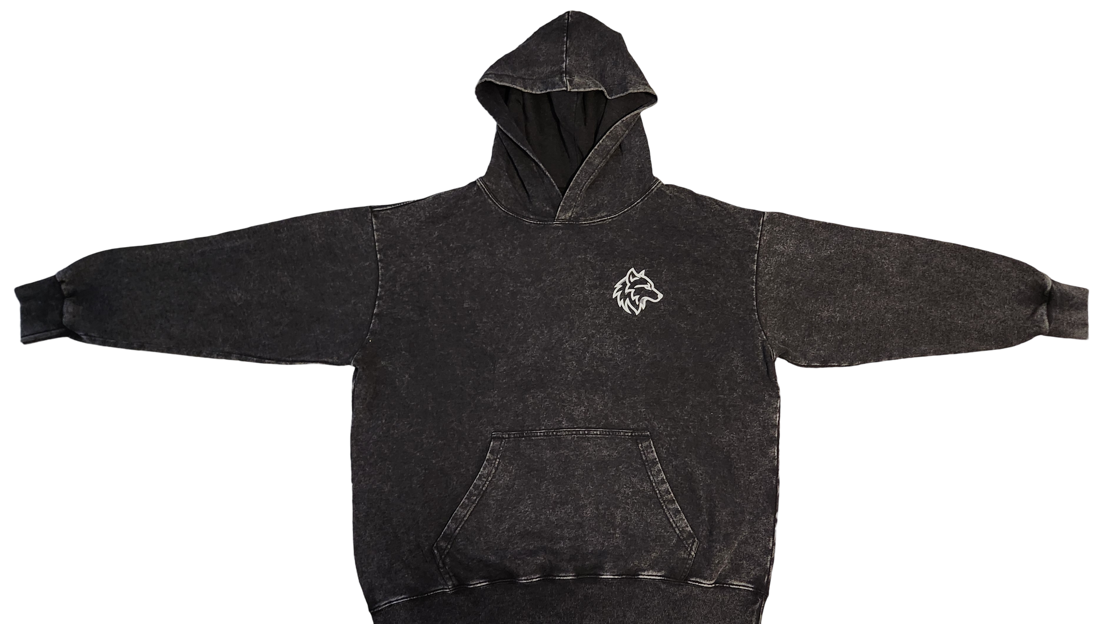 Solo Oversized Acid-Wash Hoodie - EGO WOLF